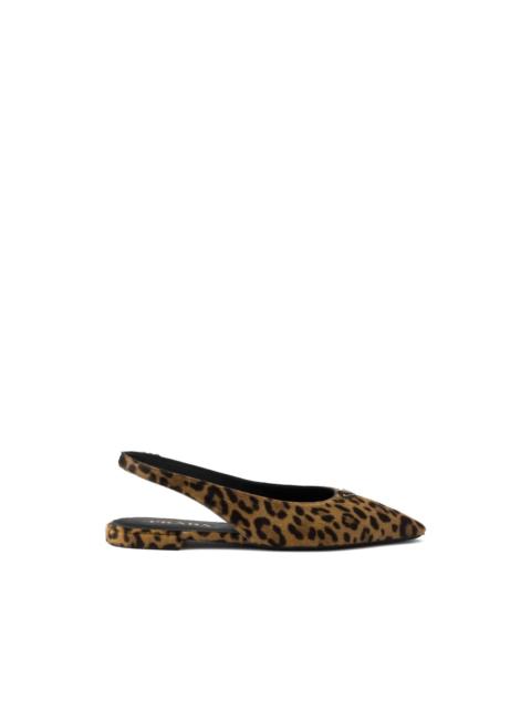 Prada printed leather ballerinas
