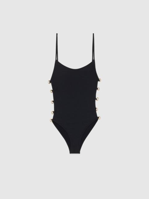 GUCCI Sparkling jersey swimsuit with Horsebit