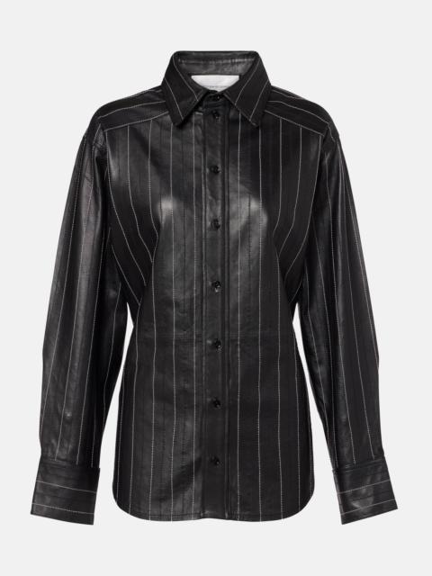 Victoria Beckham Belted leather jacket