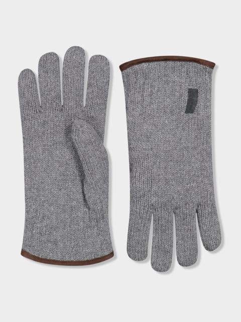Paul & Shark Suede-trimmed Re-wool Gloves