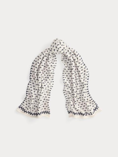 Polo Ralph Lauren Wool-Blend Bird-Pattern Scarf
