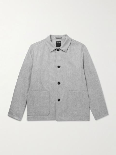 ZEGNA Brushed-Wool Chore Jacket Gray