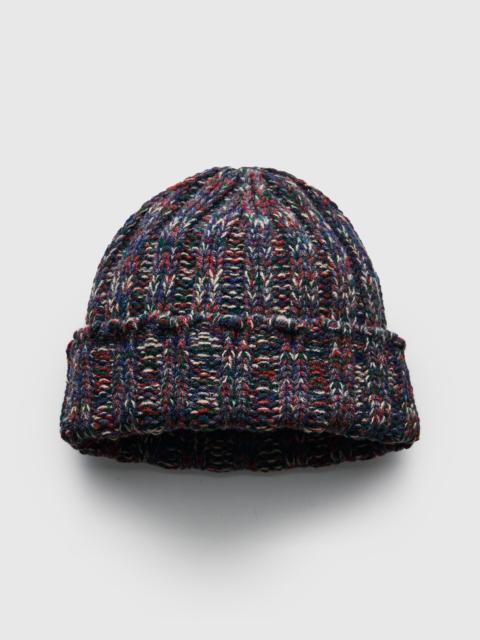 HOWLIN' "Marled Fantasies" Wool Beanie in Navy Mix