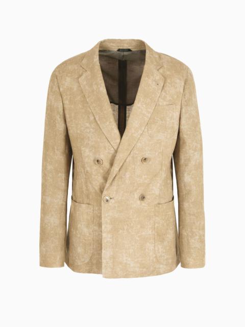 Upton line linen double-breasted jacket