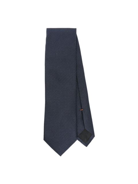 ZEGNA patterned-jacquard silk tie