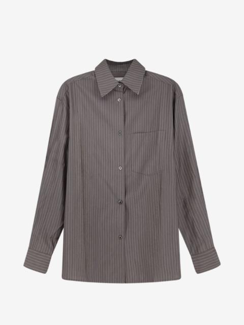 Tonywack striped raw-edge oversized shirt