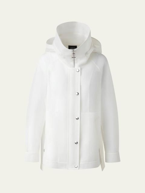 AKRIS Palina Double Layer Techno Grid Parka