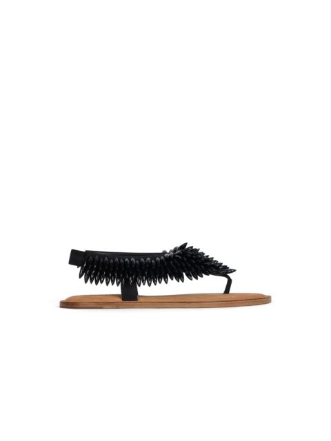 Balmain Flat sandals in suede and beads