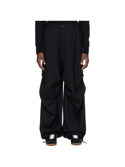 MM6 Maison Margiela Black Draped Trousers