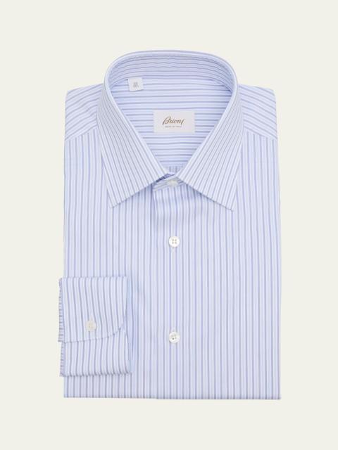 Brioni Men's Cotton Multi-Stripe Dress Shirt