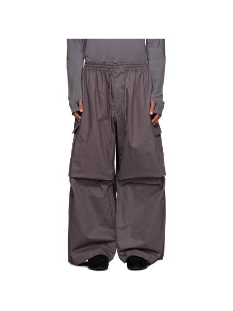 Y-3 Gray UT Twill Cargo Pants
