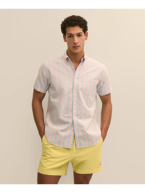 Brooks Brothers Friday Shirt, Short-Sleeve Oxford Stripe