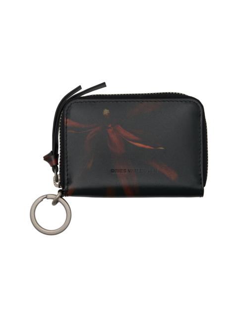 Dries Van Noten Black & Red Leather Card Holder