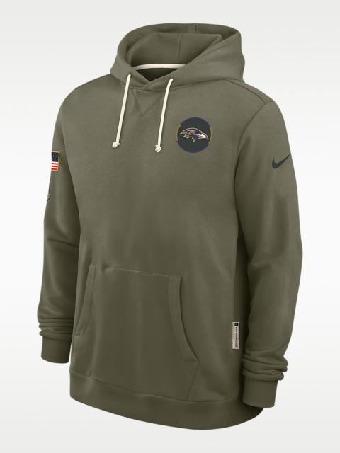 Nike Baltimore Ravens Salute to Service Sideline Dominant Force Men's Nike Dri-FIT NFL Pullover Hoodie