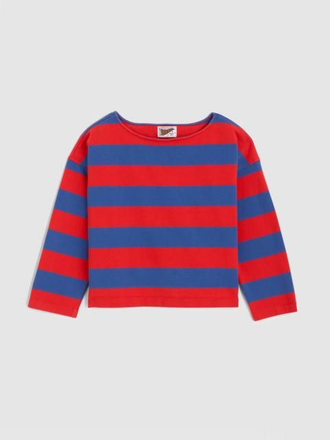 Madewell The Rugby Boatneck Long-Sleeve Tee in Club Cotton