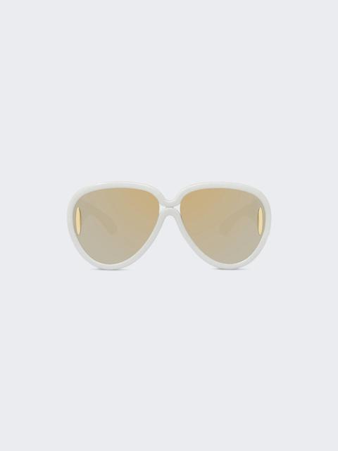 Loewe Pilot Mask Sunglasses Holographic White