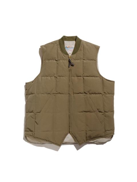 The Real McCoys MJ24110 Cotton/Nylon Down Vest Olive