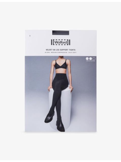 Wolford Velvet 66 Leg Support Stretch-Woven Tights