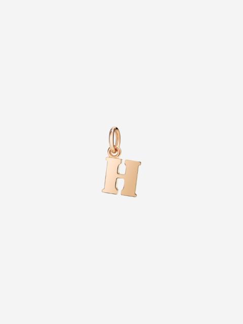 DoDo Rose Gold Letter H Charm