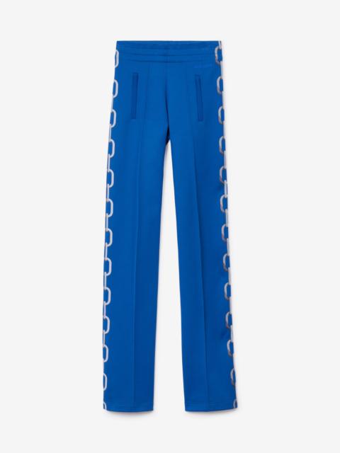 Burberry Chain Print Technical Viscose Jogging Pants