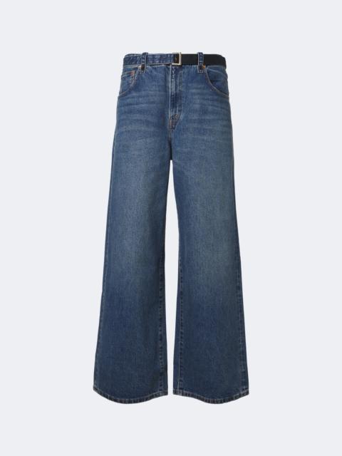 sacai Belted wide-leg jeans
