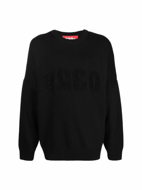 032c logo-embroidered knitted jumper