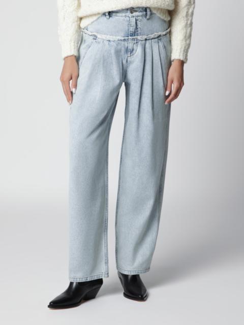 Isabel Marant Étoile Iniza pleated jeans in light blue denim
