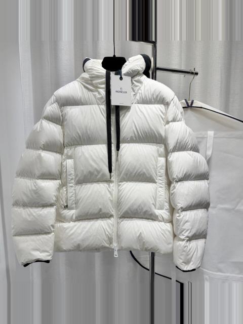 Moncler Moncler ODART White Letter Print Webbing Hooded Nylon Down Jacket