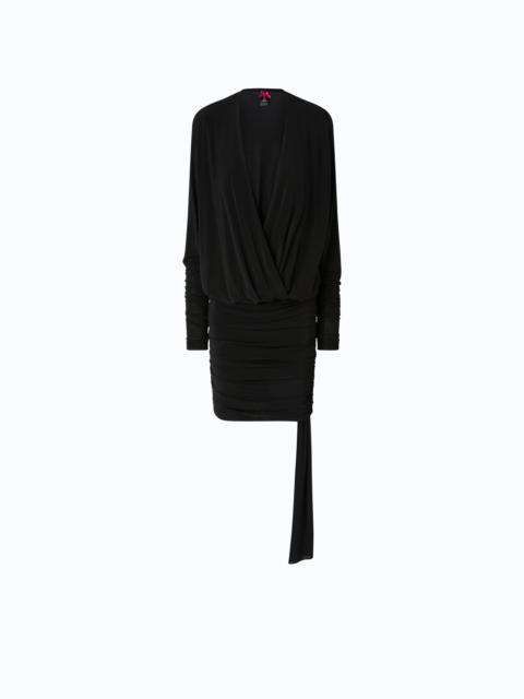 PINKO MINI DRESS WITH GATHERING AND RIBBON