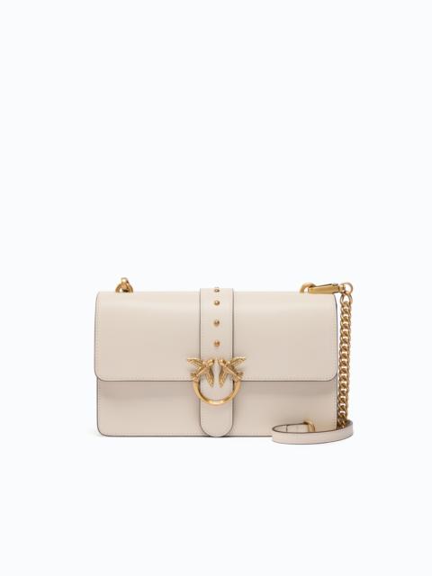 PINKO MEDIUM LOVE BAG ONE LEATHER HANDBAG WITH NEW BUCKLE
