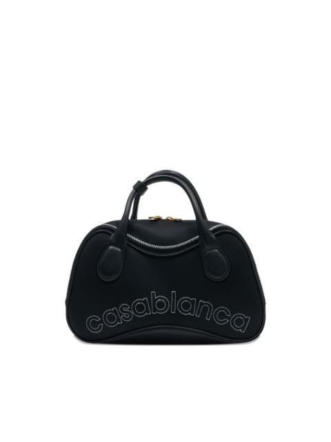 CASABLANCA logo-detail leather tote bag