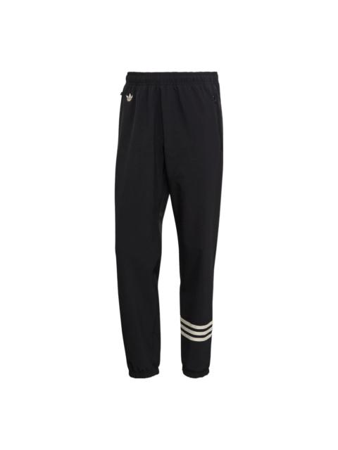 Men's adidas originals New C Tp Logo Embroidered Pants Classic Sports Pants/Trousers/Joggers Black H