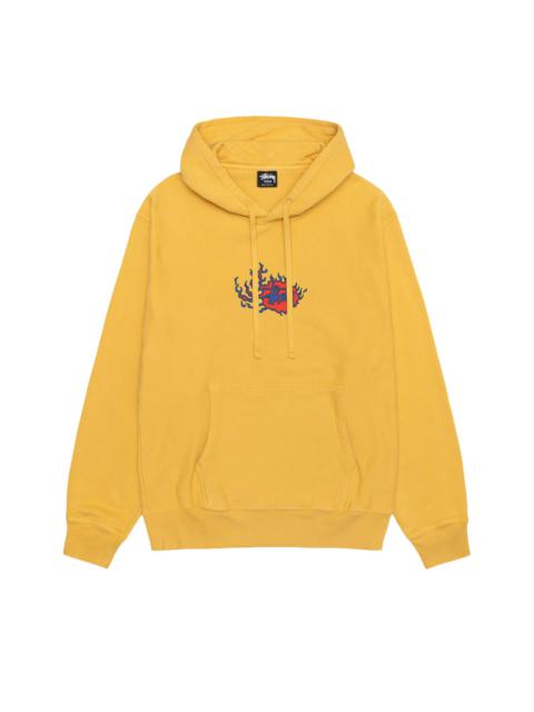 Stussy Pigment Dyed Mosaic Dragon Hoodie 'Honey'