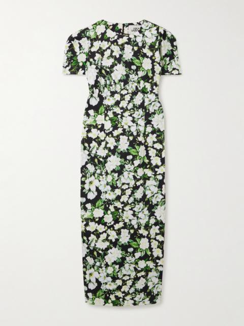 KIKA VARGAS Sygne Floral-print Cotton-blend Midi Dress