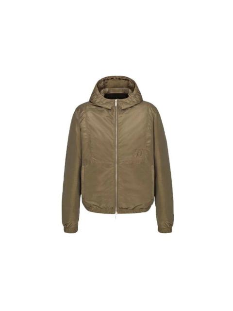 Dior Dior x Kenny Scharf Embroidered Logo Hooded Jacket Green