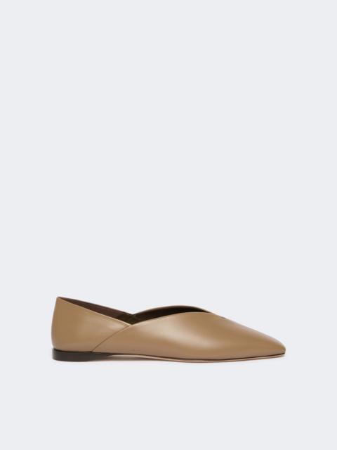 Max Mara Nappa leather ballerinas - MUD