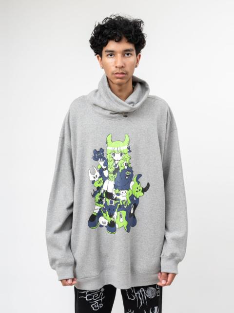 KIDILL GREY Kidill Punk Girl Raglan Pull-over Sweat
