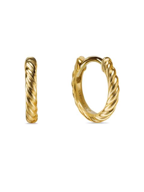 DAVID YURMAN Women's Sculpted Cable Huggie Hoop Earrings in 18K Gold - Gold