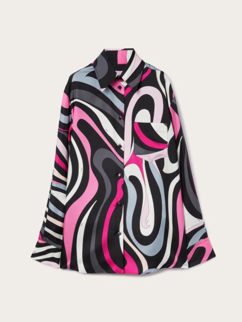 PUCCI MARMO PRINT SILK SHIRT