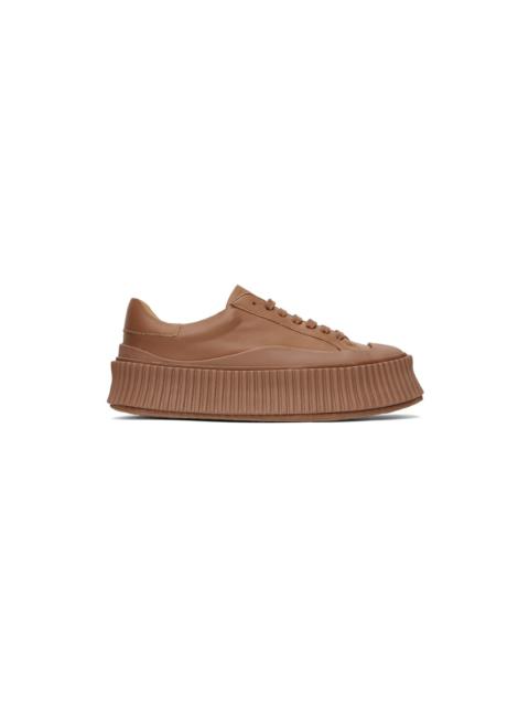 Jil Sander Tan Leather Sneakers