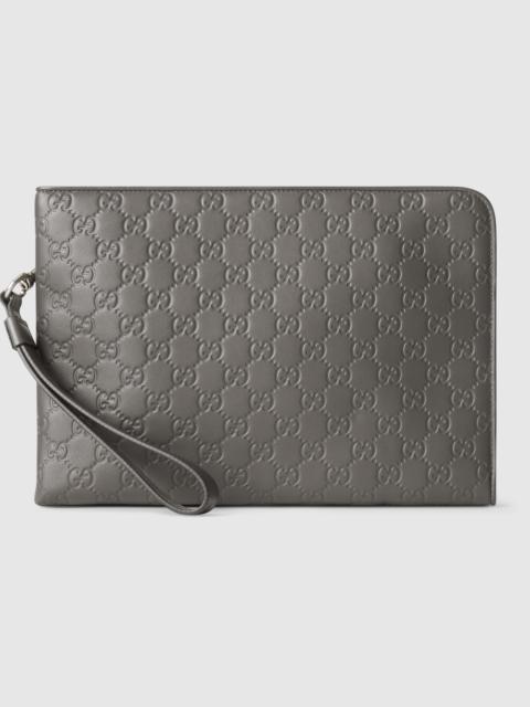 GUCCI GG Emblem pouch