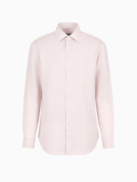 GIORGIO ARMANI Regular-fit shirt in linen