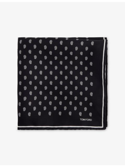Polka-Dot Silk Pocket Square