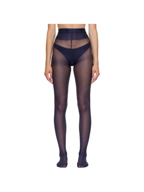 Wolford Navy Neon 40 Tights