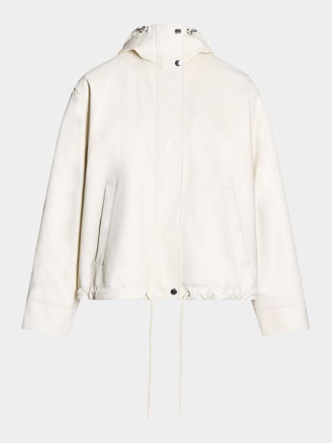 Yves Salomon Lambskin Leather Technical Jacket