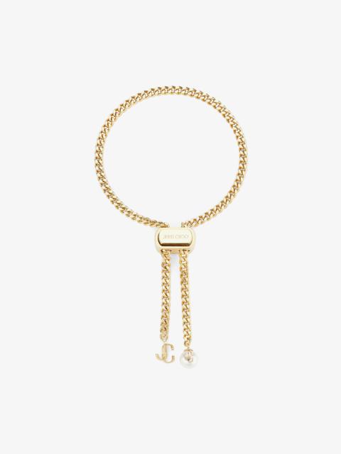 JIMMY CHOO Bon Bon Bracelet
Gold-Finish Metal Bracelet with Pearl and JC Charm
