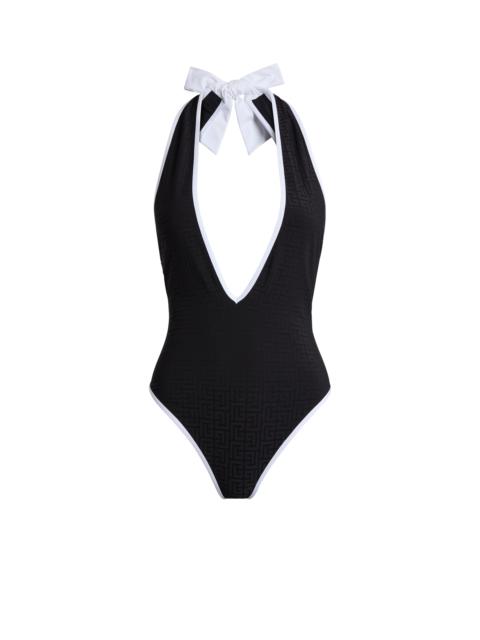 Balmain Lycra Monogram Swimsuit