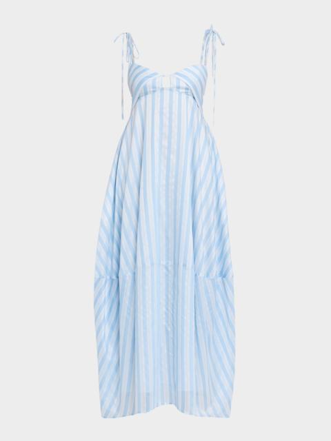SIMKHAI Melly Striped Yarn-Dye Maxi Dress