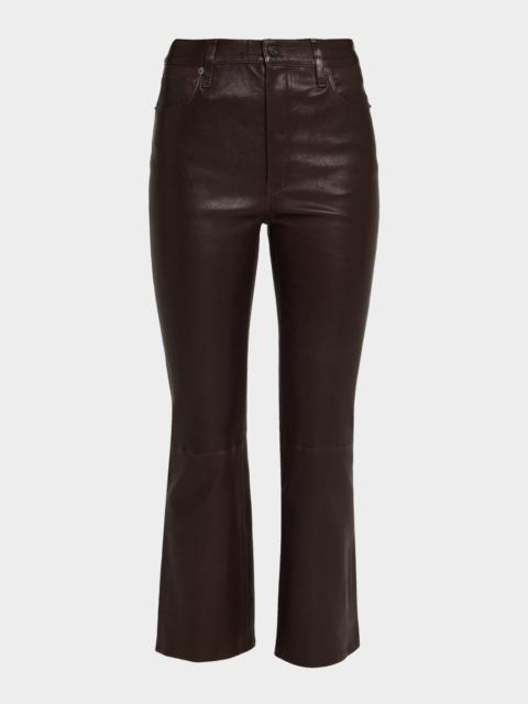FRAME The Leather Reboot Crop Jeans