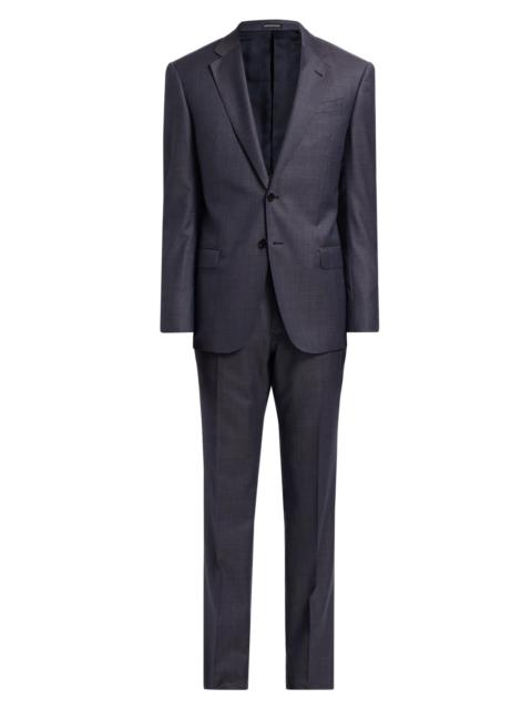 EMPORIO ARMANI Men's Micro Houndstooth Wool Suit - Blue Grey